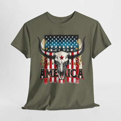 America - Bull Skull T-Shirt