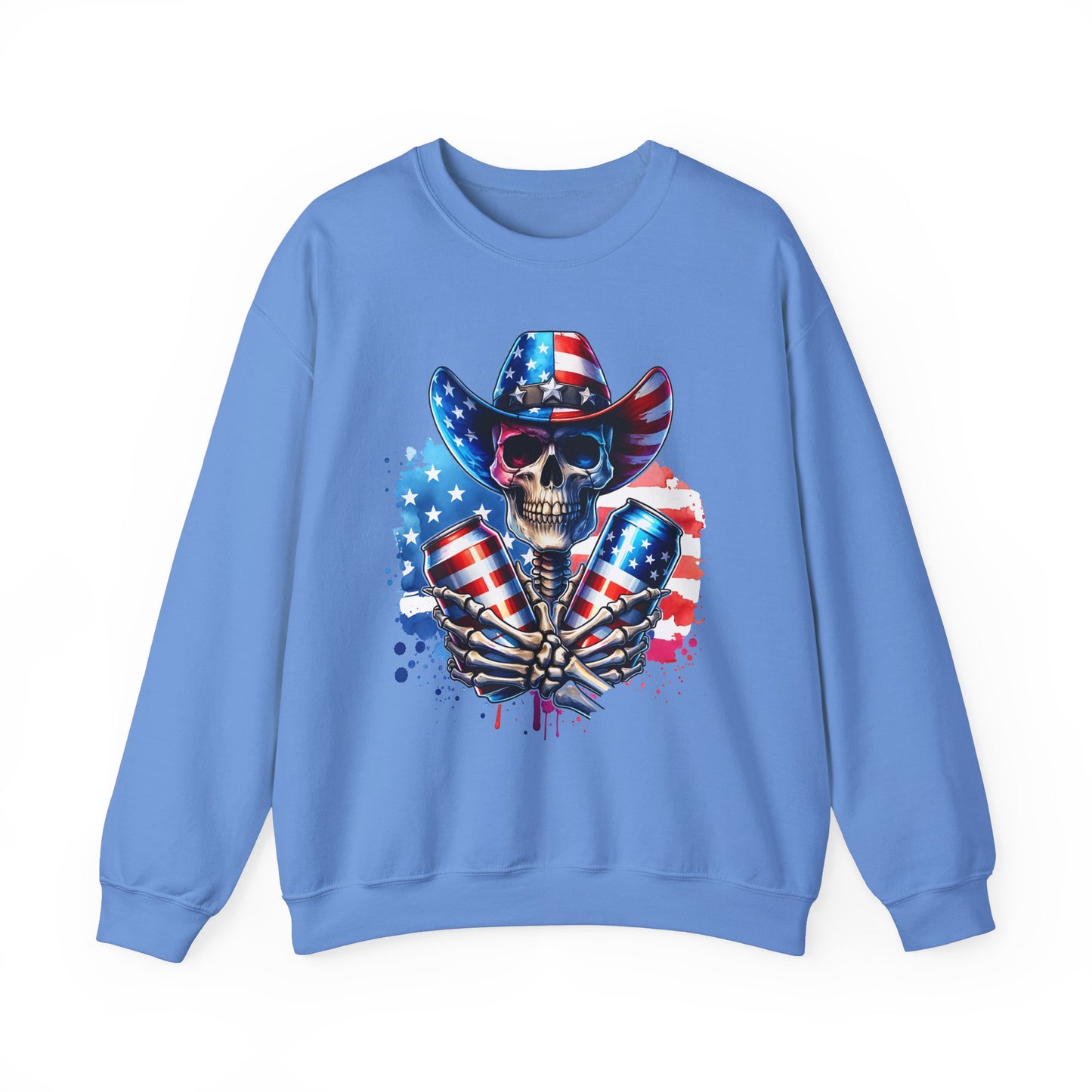 4th of July - Skeleton with Beers Sweatshirt