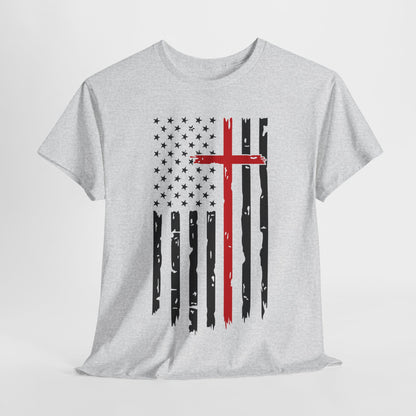 Thin Red Line Cross - Fire Fighters T-Shirt