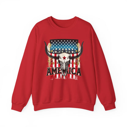 America - Bull Skull Sweatshirt