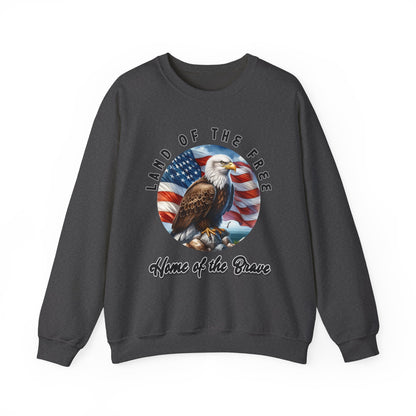Land of the Free Home of the Brave Eagle Sweatshirt
