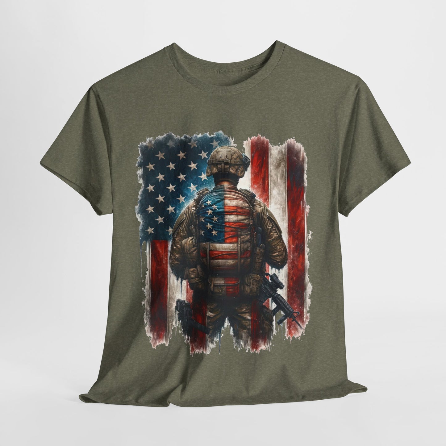 American Hero - Soldier with Flag T-Shirt