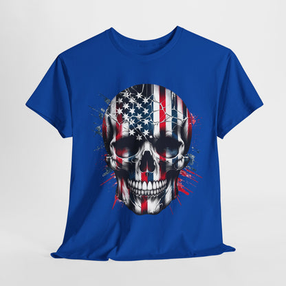 USA Flag Skull #1 T-Shirt