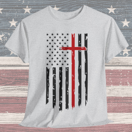Thin Red Line Cross - Fire Fighters T-Shirt
