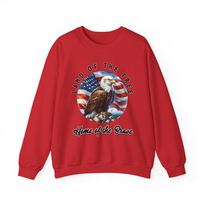 Land of the Free Home of the Brave Eagle Sweatshirt