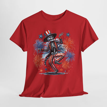 4th of July - Dancing USA Skeleton #1 T-Shirt