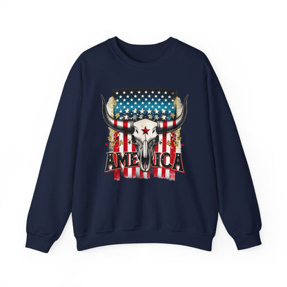 America - Bull Skull Sweatshirt