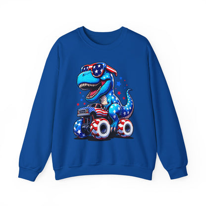 Dinosaur Riding Monster Truck Sweatshirt