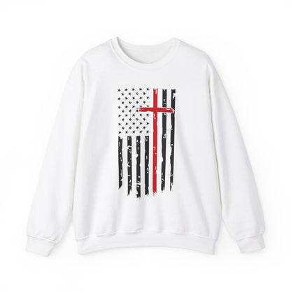 Thin Red Line Cross - Fire Fighters Sweatshirt
