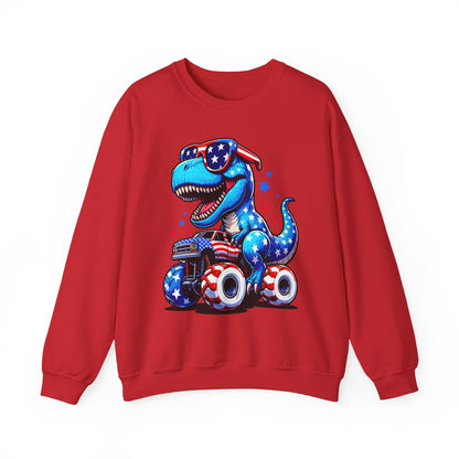 Dinosaur Riding Monster Truck Sweatshirt