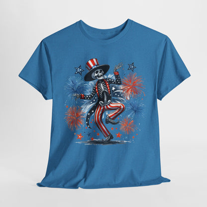4th of July - Dancing USA Skeleton #1 T-Shirt