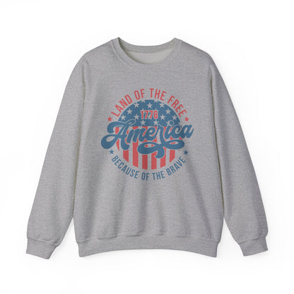 Land of the Free Because of the Brave #1 Sweatshirt