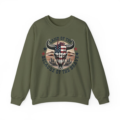 Land of the Free Because of the Brave #3 Sweatshirt