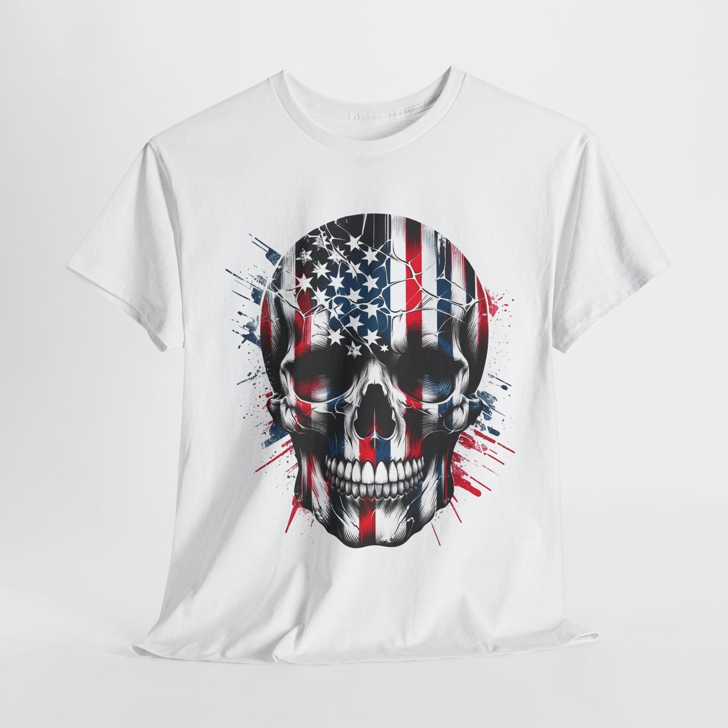 USA Flag Skull #1 T-Shirt