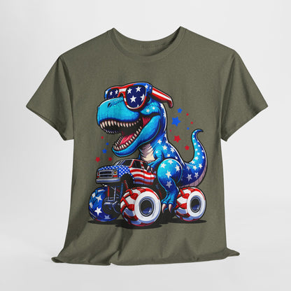 Dinosaur Riding Monster Truck T-Shirt