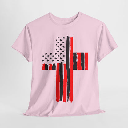 American Flag Cross #1 T-Shirt
