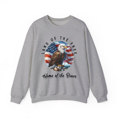 Land of the Free Home of the Brave Eagle Sweatshirt
