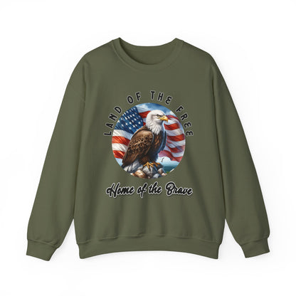 Land of the Free Home of the Brave Eagle Sweatshirt