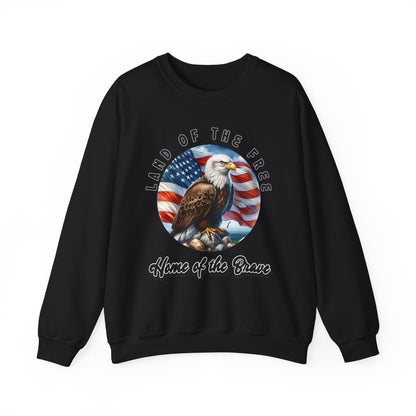 Land of the Free Home of the Brave Eagle Sweatshirt