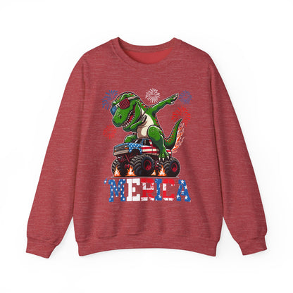 'Merica! Dabbin' Dinosaur on a Monster Truck Sweatshirt