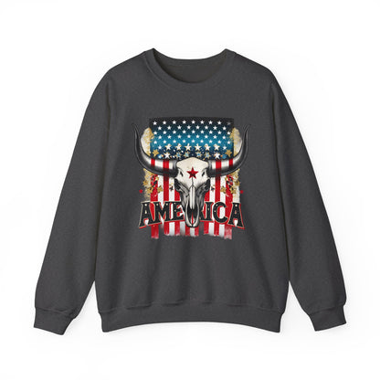 America - Bull Skull Sweatshirt