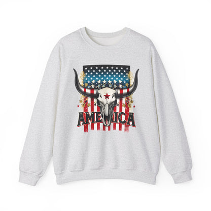 America - Bull Skull Sweatshirt