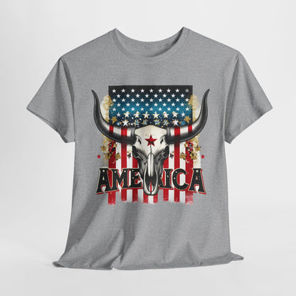 America - Bull Skull T-Shirt