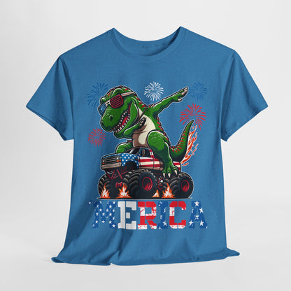 'Merica! Dabbin' Dinosaur on Monster Truck T-Shirt