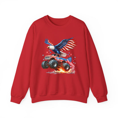 Eagle on a Monster Truck Sweatshirt