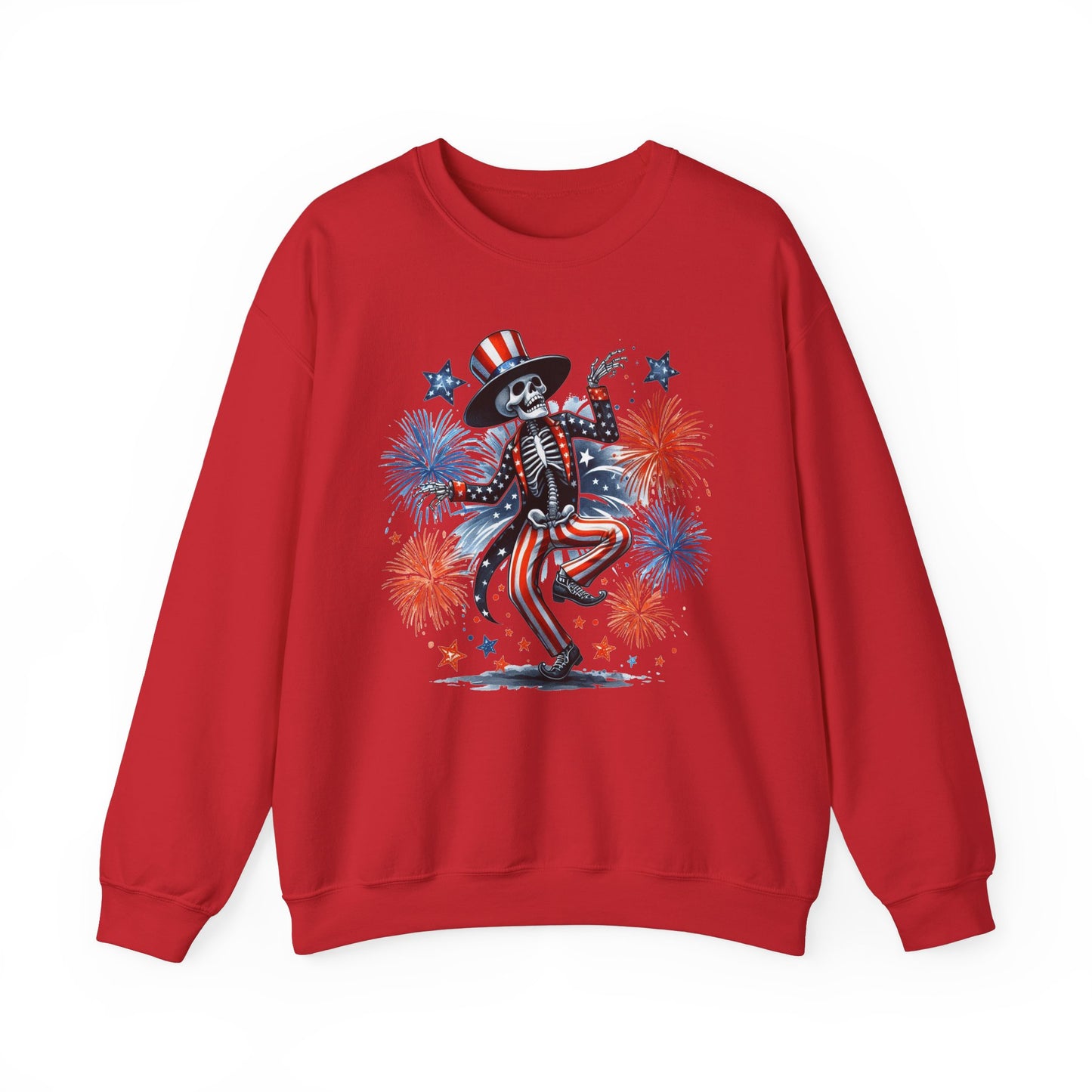 4th of July - Dancing USA Skeleton #1 Sweatshirt