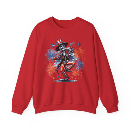 4th of July - Dancing USA Skeleton #1 Sweatshirt