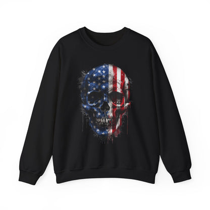 USA Flag Skull #2 Sweatshirt