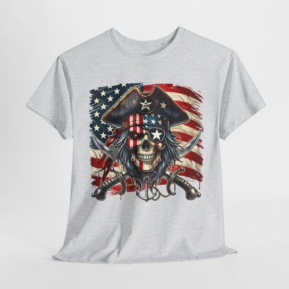 Skeleton Pirate with Flag T-Shirt