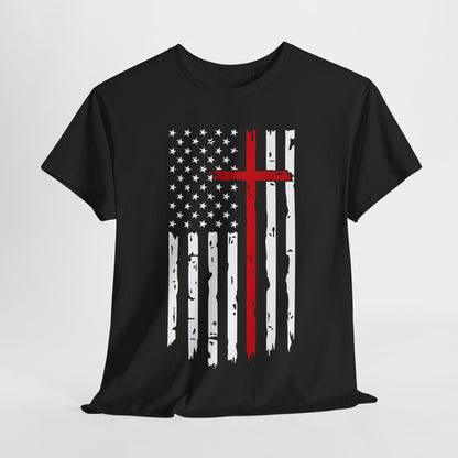 Thin Red Line Cross - Fire Fighters T-Shirt