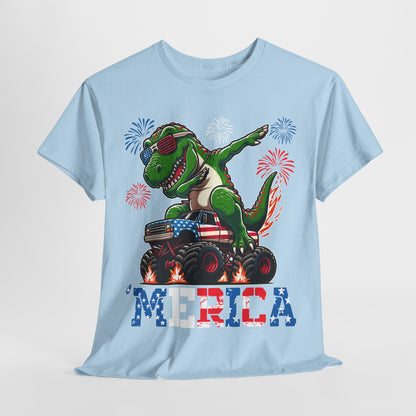 'Merica! Dabbin' Dinosaur on Monster Truck T-Shirt