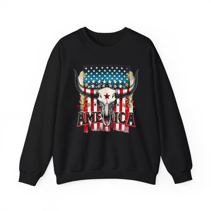 America - Bull Skull Sweatshirt
