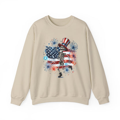 4th of July - Dancing USA Skeleton #2 Sweatshirt