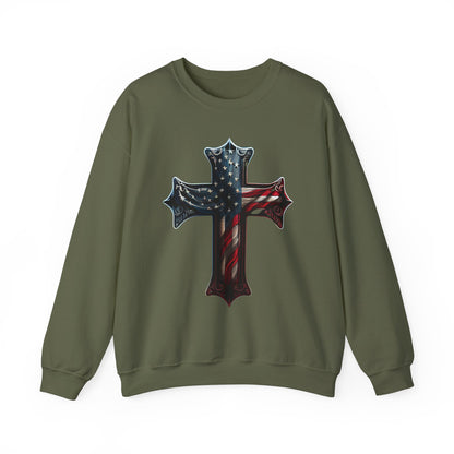 American Flag Cross #2 Sweatshirt