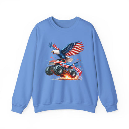 Eagle on a Monster Truck Sweatshirt