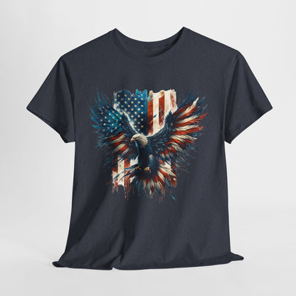 Bald Eagle with Flag #2 T-Shirt
