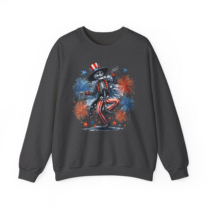 4th of July - Dancing USA Skeleton #1 Sweatshirt