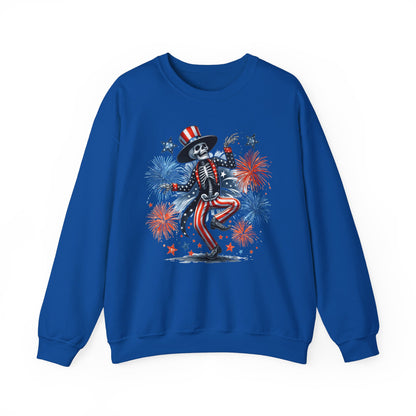 4th of July - Dancing USA Skeleton #1 Sweatshirt