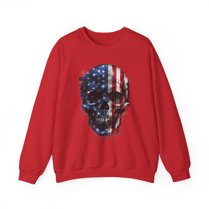 USA Flag Skull #2 Sweatshirt