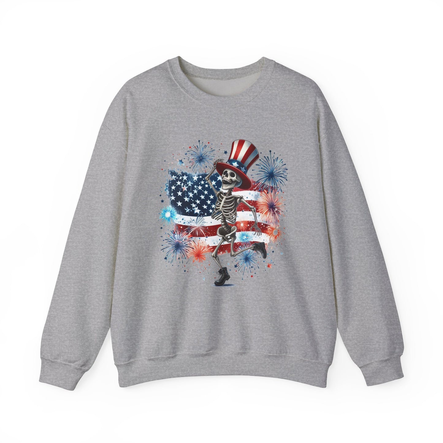 4th of July - Dancing USA Skeleton #2 Sweatshirt