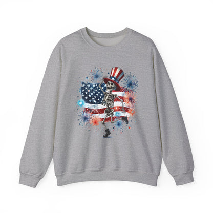 4th of July - Dancing USA Skeleton #2 Sweatshirt