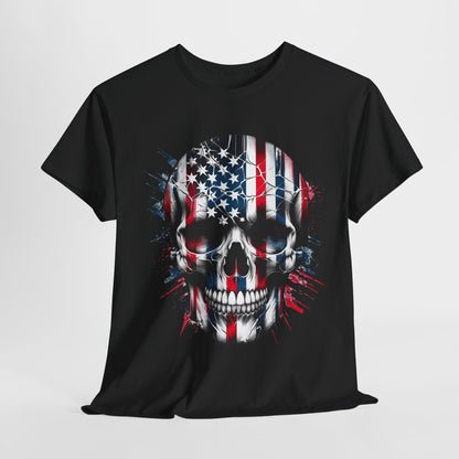 USA Flag Skull #1 T-Shirt