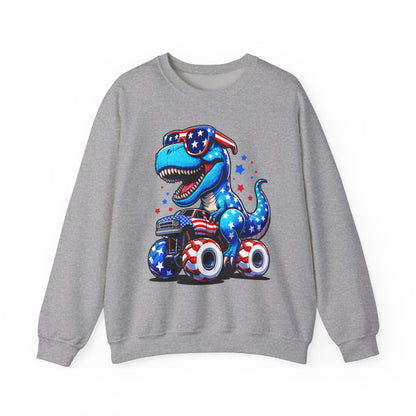 Dinosaur Riding Monster Truck Sweatshirt