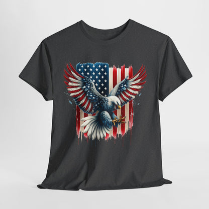 Bald Eagle with Flag #1 T-Shirt