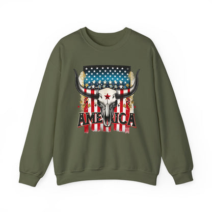 America - Bull Skull Sweatshirt