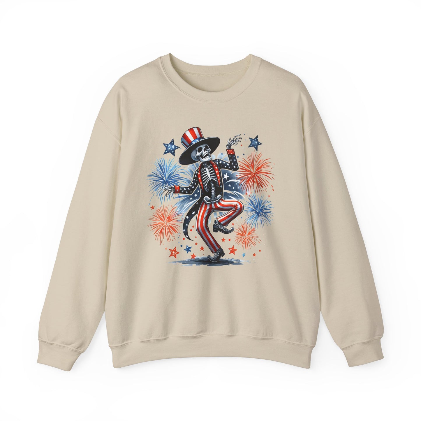 4th of July - Dancing USA Skeleton #1 Sweatshirt